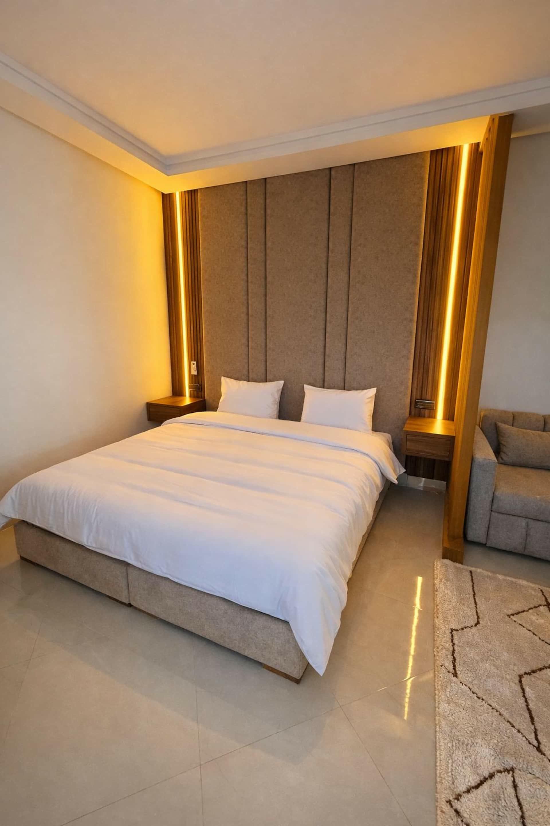 Chambre du Golden Studio avec lit king size